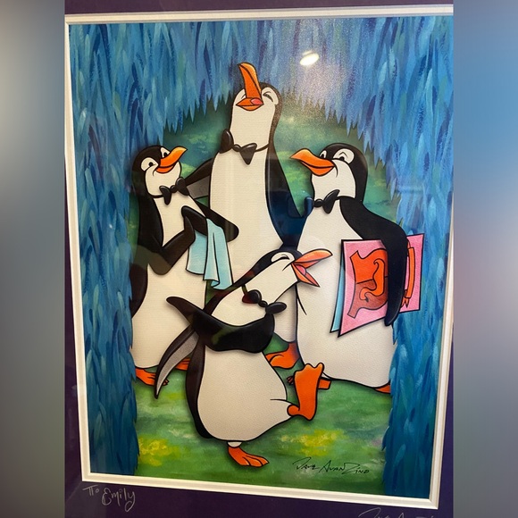 DISNEY’S Mary Poppins Penguins, Signed, framed print - Picture 4 of 6